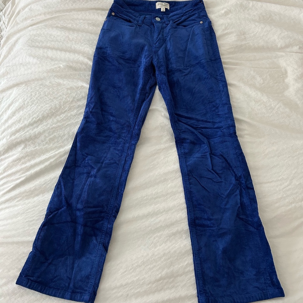 Pilcro Blue Corduroy Yaya Pants